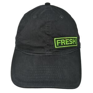 Subway Fresh Strapback Baseball Cap Black One Size Adjustable Embroidered Cotton